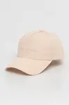 Bavlněná baseballová čepice Armani Exchange růžová barva, s aplikací, XW000956 AF13848