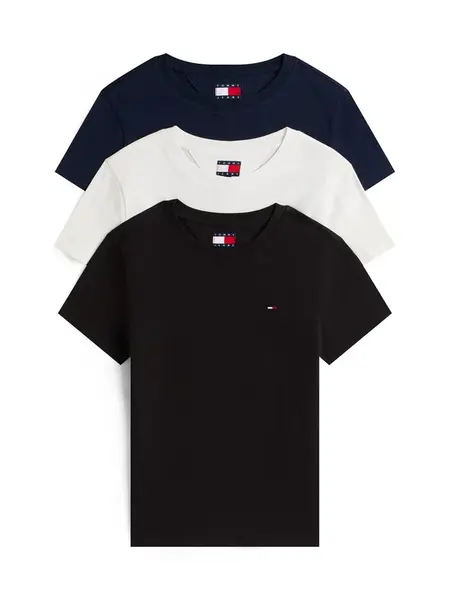 Tommy Jeans Tričko  námornícka modrá / čierna / biela