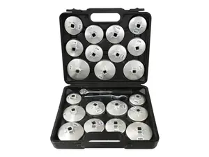 GEKO Hlavice - klíče na olejové filtry, s ráčnou 1/2", 23 ks