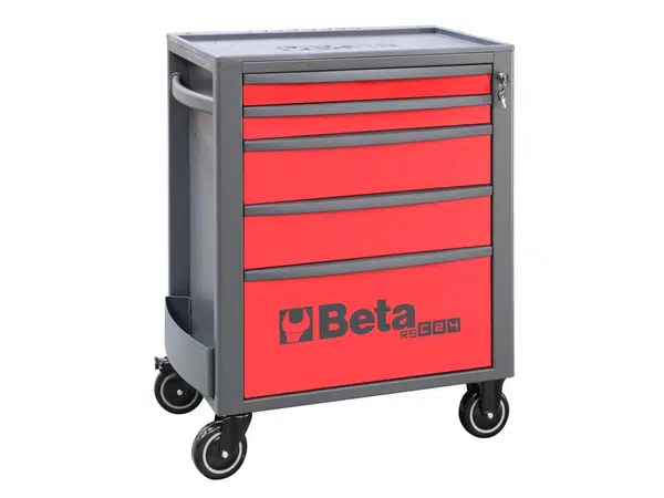 Dílenský vozík, 5 zásuvek, červený - Beta Tools