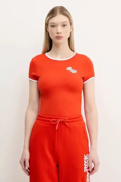 Tričko Karl Lagerfeld Jeans oranžová barva, A2W17098