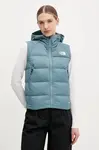 Sportovní péřová vesta The North Face Hyalite modrá barva, NF0A7SXE4221