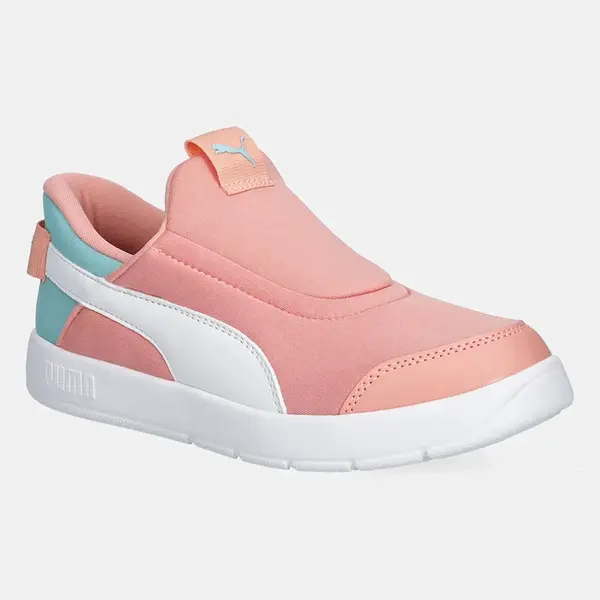 Dětské sneakers boty Puma Courtflex v3 SLIPTECH PS růžová barva, 399734