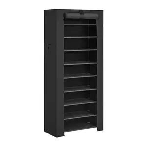 Boxxx REGÁL NA BOTY, černá, 58/160/28 cm