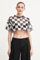 Halenka Pinko dámská, černá barva, vzorovaná, 105294 A2MF