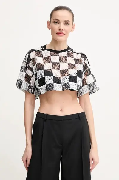 Halenka Pinko dámská, černá barva, vzorovaná, 105294 A2MF