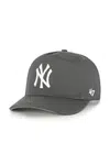 Bavlněná baseballová čepice 47 brand MLB New York Yankees šedá barva, B-FHTCH17GWP-CC