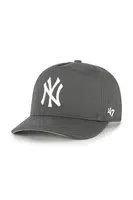 Bavlněná baseballová čepice 47 brand MLB New York Yankees šedá barva, B-FHTCH17GWP-CC