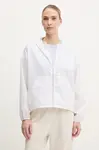 Bunda Puma bílá barva, přechodná, oversize, 629917