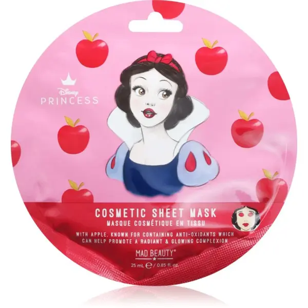Mad Beauty Disney Princess Snow White plátýnková maska s revitalizačním účinkem 25 ml