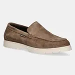 Semišové mokasíny Barbour Carty pánské, hnědá barva, MFO0797BE31