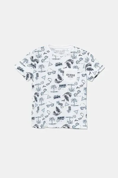 Dětské bavlněné tričko Guess modrá barva, N5GI02 K8HM4