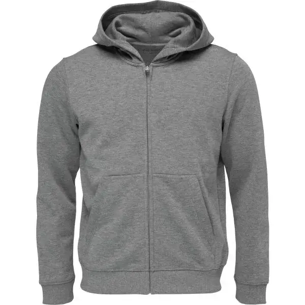 Calvin Klein PW - FULL ZIP HOODIE Pánska mikina, sivá, veľkosť