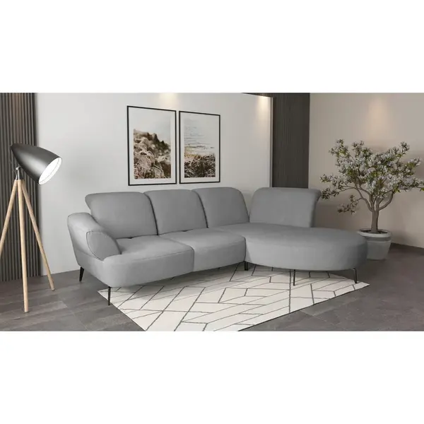 Sit & More ROHOVÁ SEDAČKA, textil, šedá