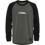 Horsefeathers SPIKE LS YOUTH Chlapčenský cyklistický dres, tmavo zelená, veľkosť