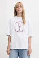 Bavlněné tričko Fiorucci White Dreaming of You Print Relaxed Fit T-Shirt dámské, bílá barva, W02SMTSH101CJ01WH03