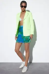 Trendyol pistáciově zelené tkané sako s podšívkou