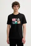 Bavlněné tričko PS Paul Smith pánské, černá barva, s potiskem, M2R-011R-TP5258
