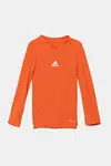 Dětské tričko s dlouhým rukávem adidas Performance oranžová barva, GN7511