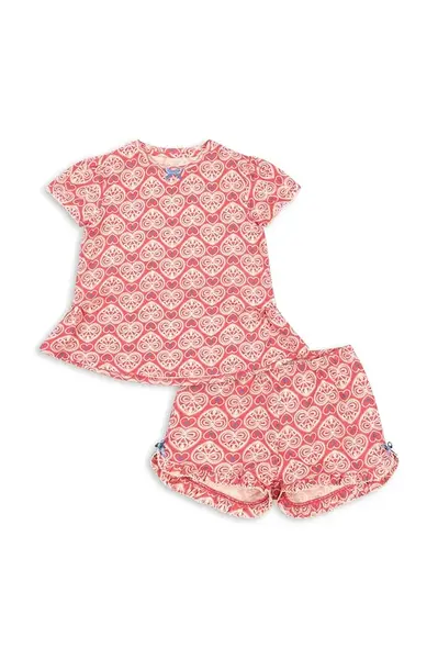 Souprava Konges Sløjd FAMO FRILL SET GOTS růžová barva, KS103189