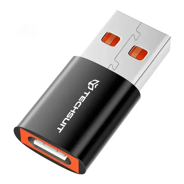 Techsuit Premium OTG adaptér HyperPort (A5) USB-C - USB, černooranžový