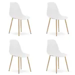 Sada 4 ks bílých židlí OSAKA