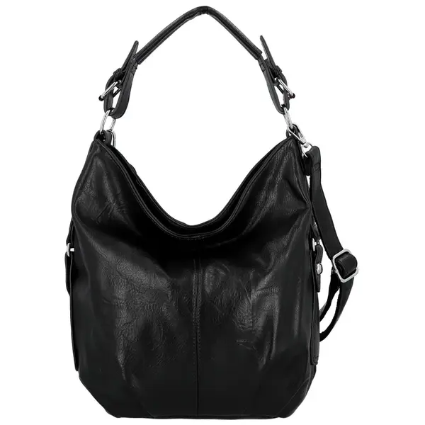 Stylová dámská koženková kabelka na rameno Tripa, černá