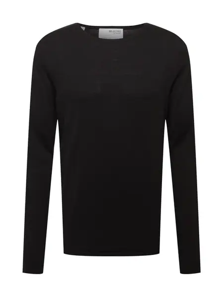 SELECTED Sveter 'ROME'  čierna