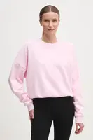 Mikina adidas Essentials dámská, růžová barva, hladká, JI6063