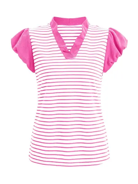 Imily Bela Tričko  ružová / biela