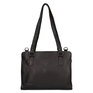 Dámska kožená kabelka Greenwood Roxana - čierna