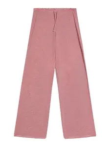 Bershka Nohavice  červená / biela
