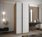 Šatní skříň Lux 1 Barva korpusu: Černá, Rozměry: 120 cm, Dveře: Černá