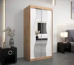 Šatní skříň Abi Mr Dveře: Černá, Rozměr: 180 cm, Korpus: Dub sonoma