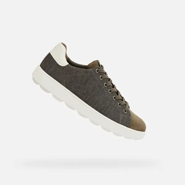 Khaki pánské tenisky Geox Spherica Ecub-1 - Pánské