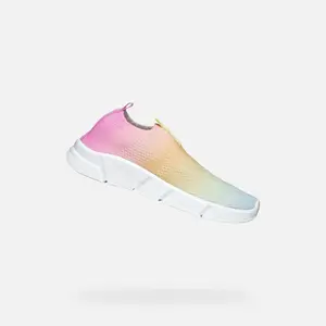 Růžové slip-on tenisky pro dívky Geox Aril