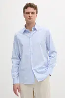 Bavlněná košile Sisley pánská, modrá barva, regular, s klasickým límcem, 5MVUSQ04D