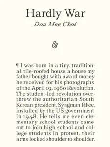Hardly War - Don Mee Choi