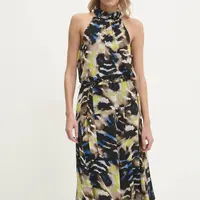 Šaty Dkny černá barva, midi, P4KBGZ62