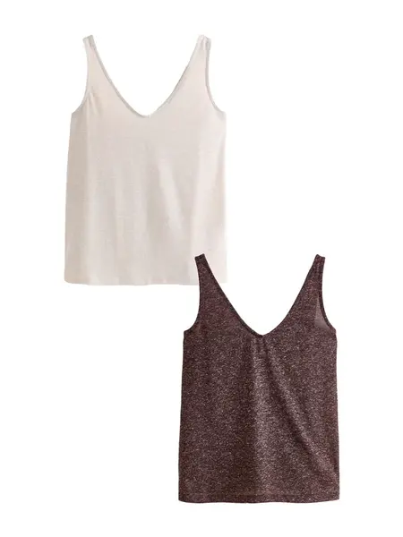 Next Top  hnedá melírovaná / biela