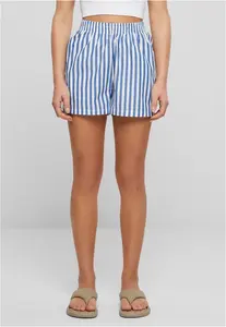 Women's striped shorts white/blue