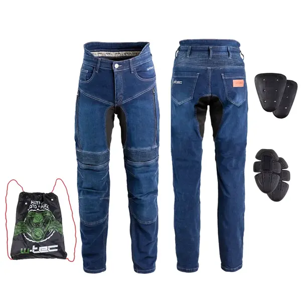 Pánské moto jeansy W-TEC Biterillo modrá 6XL