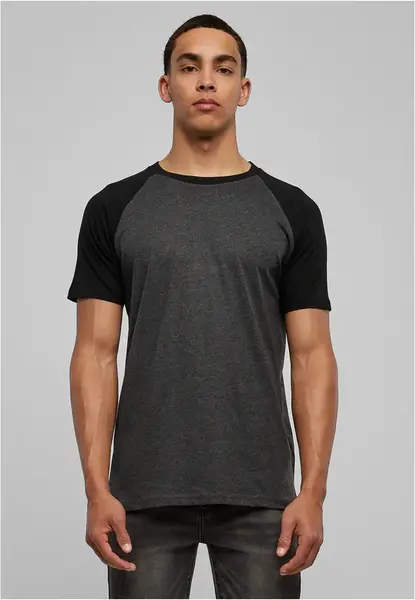 Raglanové tričko s kontrastnými rukávmi cha/blk