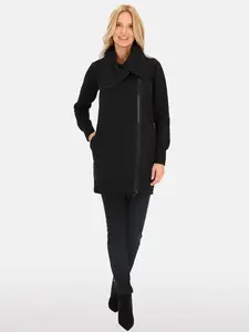 PERSO Woman's Women's transitional knitted jacket with a zipper ,  color