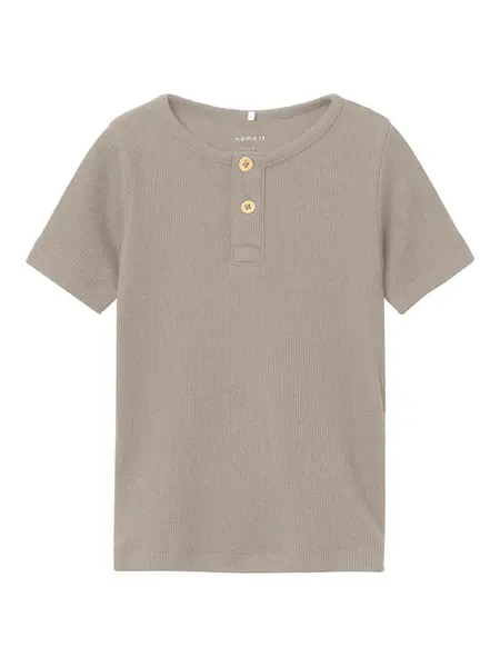 NAME IT Tričko 'Kab'  tmavobéžová