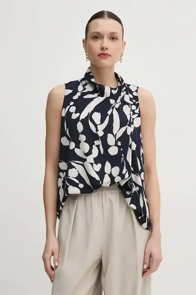 Halenka Joseph Ribkoff dámská, tmavomodrá barva, vzorovaná, 251251