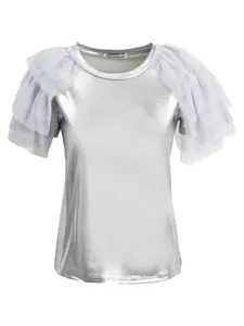 Influencer Tričko  strieborná