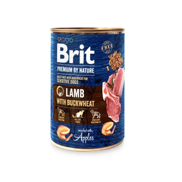Brit konzerva Premium by Nature Lamb & Buckwheat 400 g | Konzerva pre psov