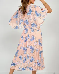 Resti Women's pleated floral midi dress