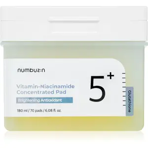 Numbuzin No. 5 Glutathione Vitamin Concentrated Toner Pad tonizačné vankúšiky pre rozjasnenie a hydratáciu 70 ks